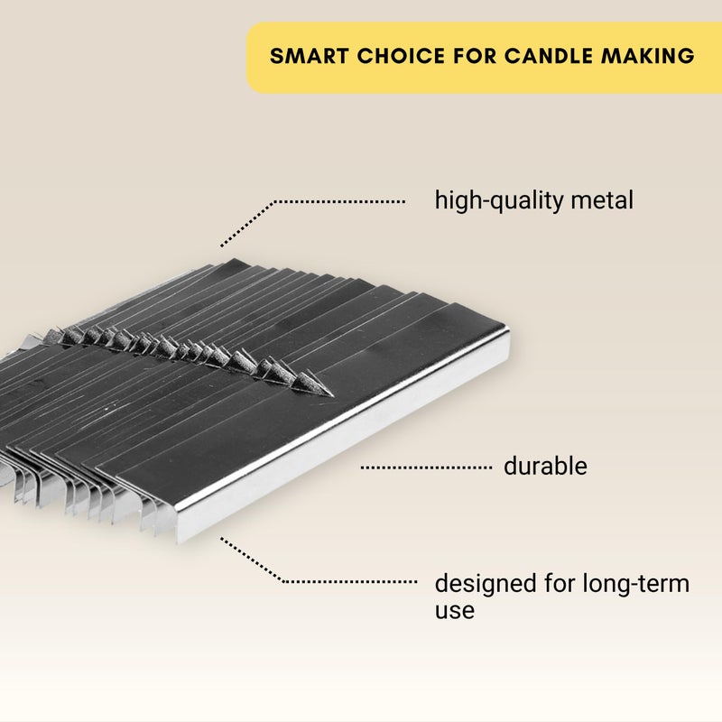Kare Kind Metal Candle Making Wick Holder Bars- 20-Pack - Candle Wick Centering Device -Metal Wick Holder - Candle Making Kit, Candle Making Supplies - Image 5